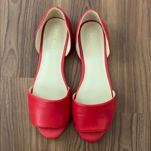 Nine West peep toe flats